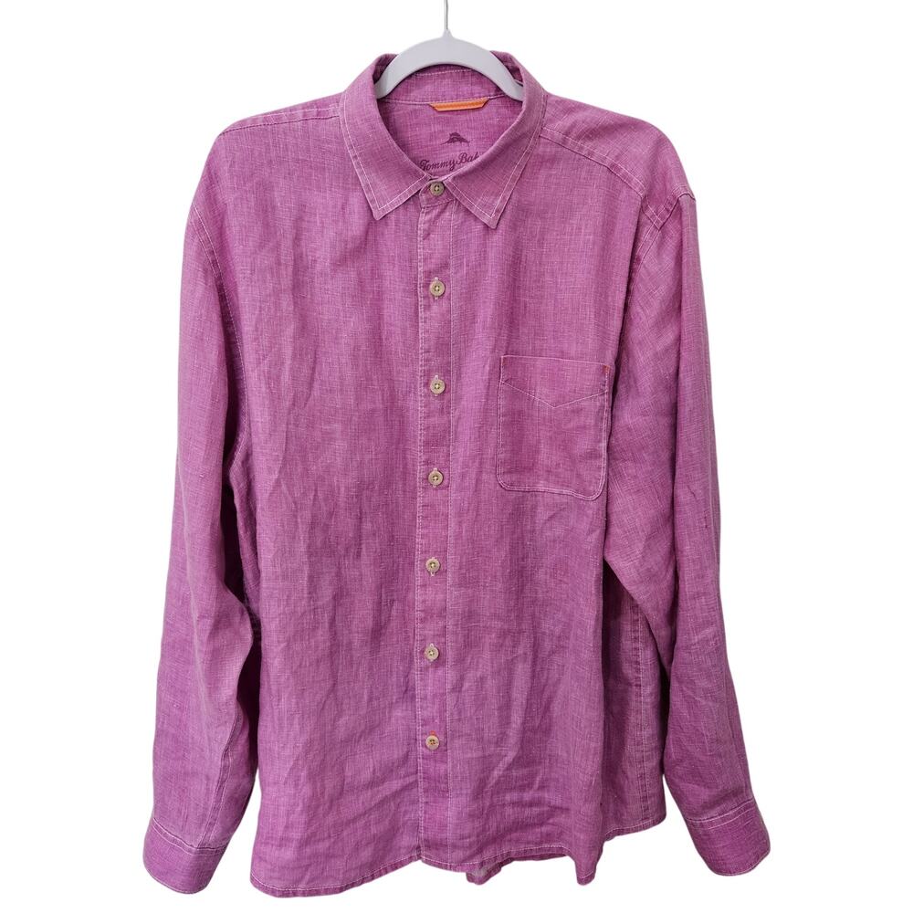 Men's Tommy Bahama Long Sleeve Linen Shirt Size Large